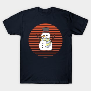 Christmas Cute And Funny Snowman In The Hat T-Shirt